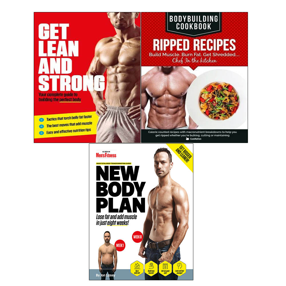 New Body Plan,BodyBuilding Cookbook,Get Lean And Strong 3 Books Collections Set