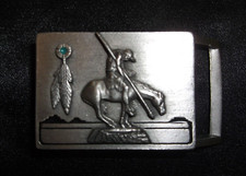 Saga of the American Indian 1998 Siskiyou Rectangular Belt Buckle