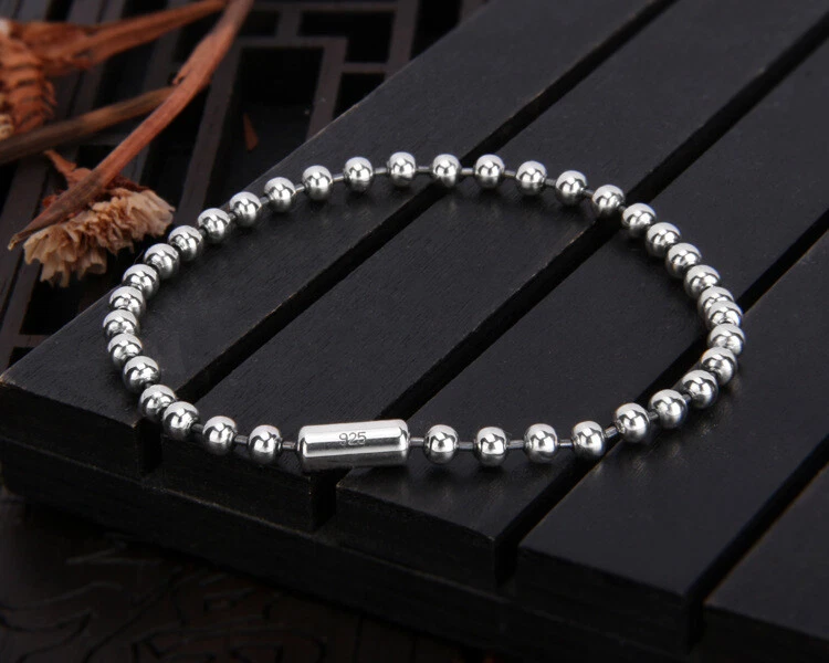 Silver ball necklace and best sale bracelet