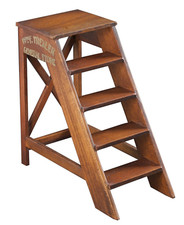 Small General Store Ladder Architectural 3D Wood Model 6.75" Staircase Figurine
