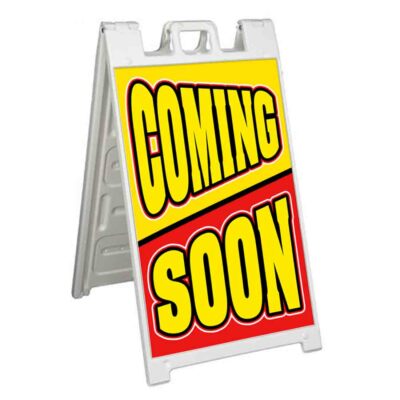COMING SOON Signicade 24x36 Aframe Sidewalk Sign Banner Decal CONSTRUCTION
