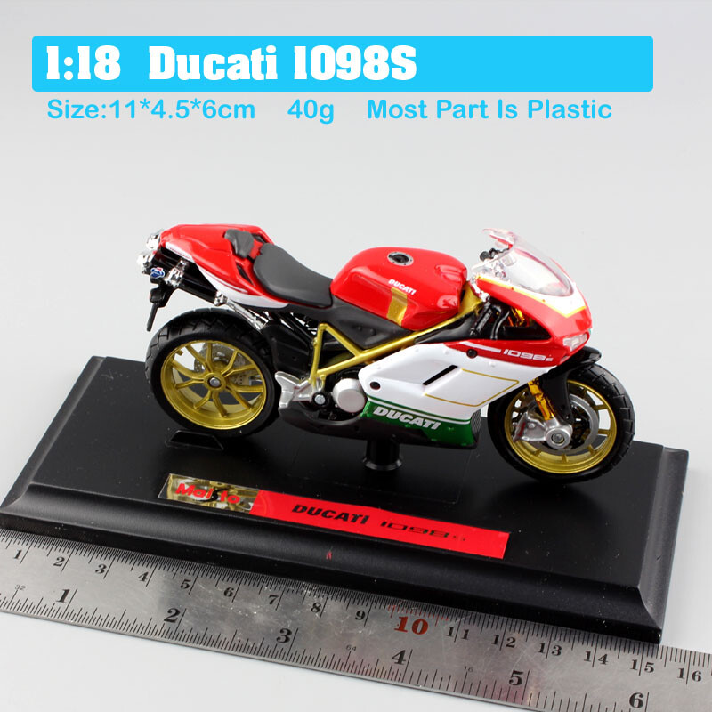 Maisto Ducati 1098 S Tricolor Modell - Motorrad Modell 1:18