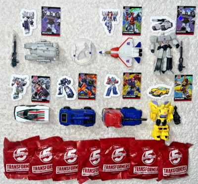 5 SURPRISE TRANSFORMERS LOT OF 7 OPTIMUS / BUMBLEBEE / MEGATRON / WHEELJACK ++