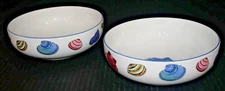 Studio Nova Fine China Beach Parade coupe bowls MN501 Two (2) Made Bangladesh