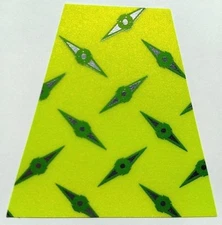 8 Reflective Fluorescent Yellow Diamond Plate Fire Helmet Tetrahedrons Tets