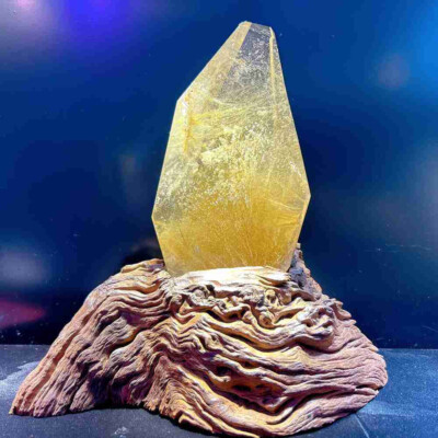 3.52LB Top Natural Ghost Phantom + Rutile Quartz Crystal Mineral Specimen Decor
