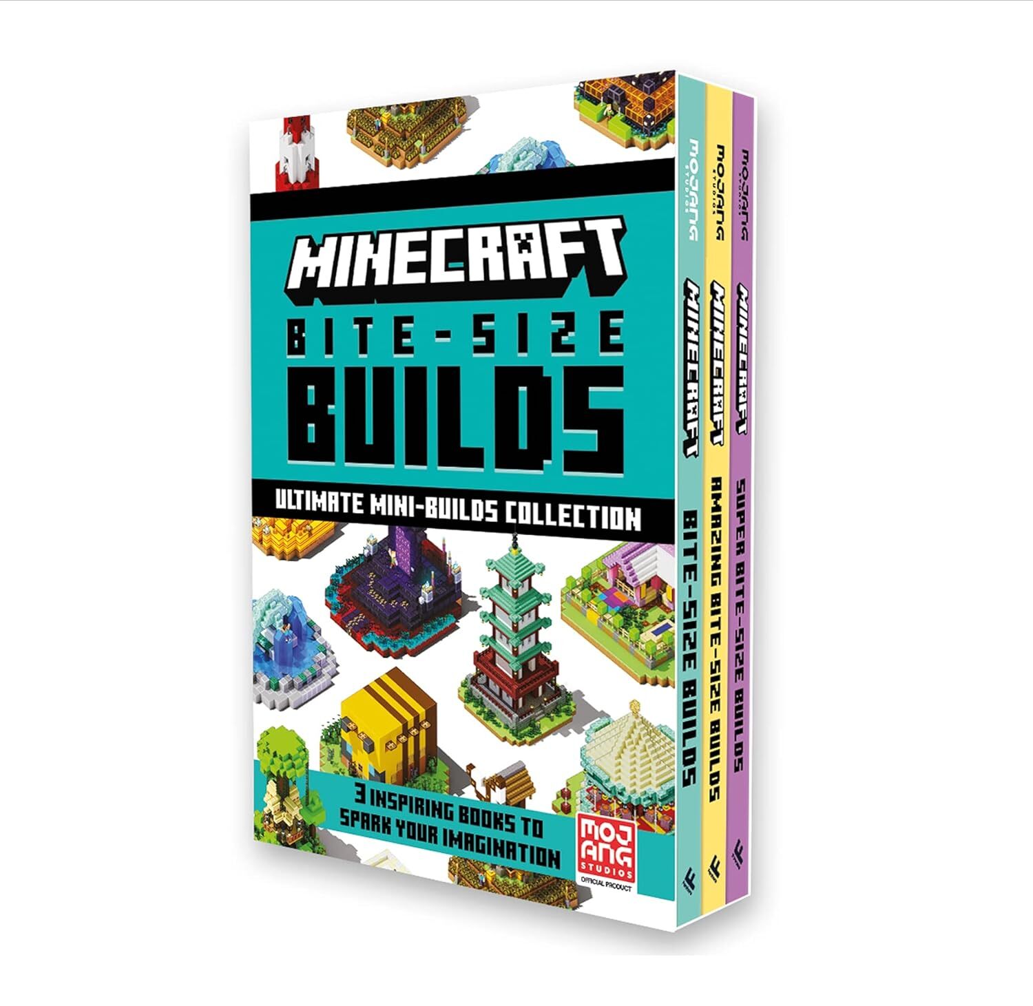 Bite Size Builds Slipcase The official collection 3 Books Set Minecraft gamers