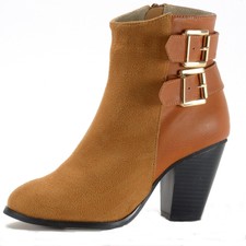 Alpine Swiss Nendaz Women's Ankle Boots Tailored 3" Block High Heel Ankle Bootie