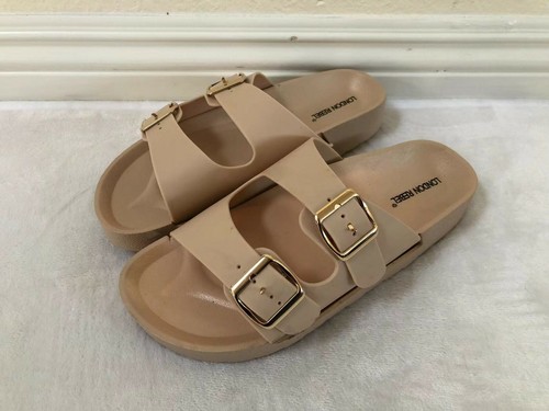 london rebel double buckle footbed sandals