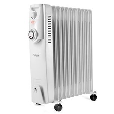 Heater oil Filled Radiator Free Standing - Electric Low Energy, White - Nuovva