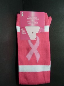 1Pr Team Hope Breast Cancer Awareness Knee High Socks 9-11 ...