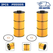 P551005 LF17511 Oil Filter Fit For Freightliner DD13 DD15 DD16 Cascadia 2PCS
