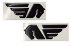 2 Resin Stickers 3D BUELL Tank BLACK all available colors