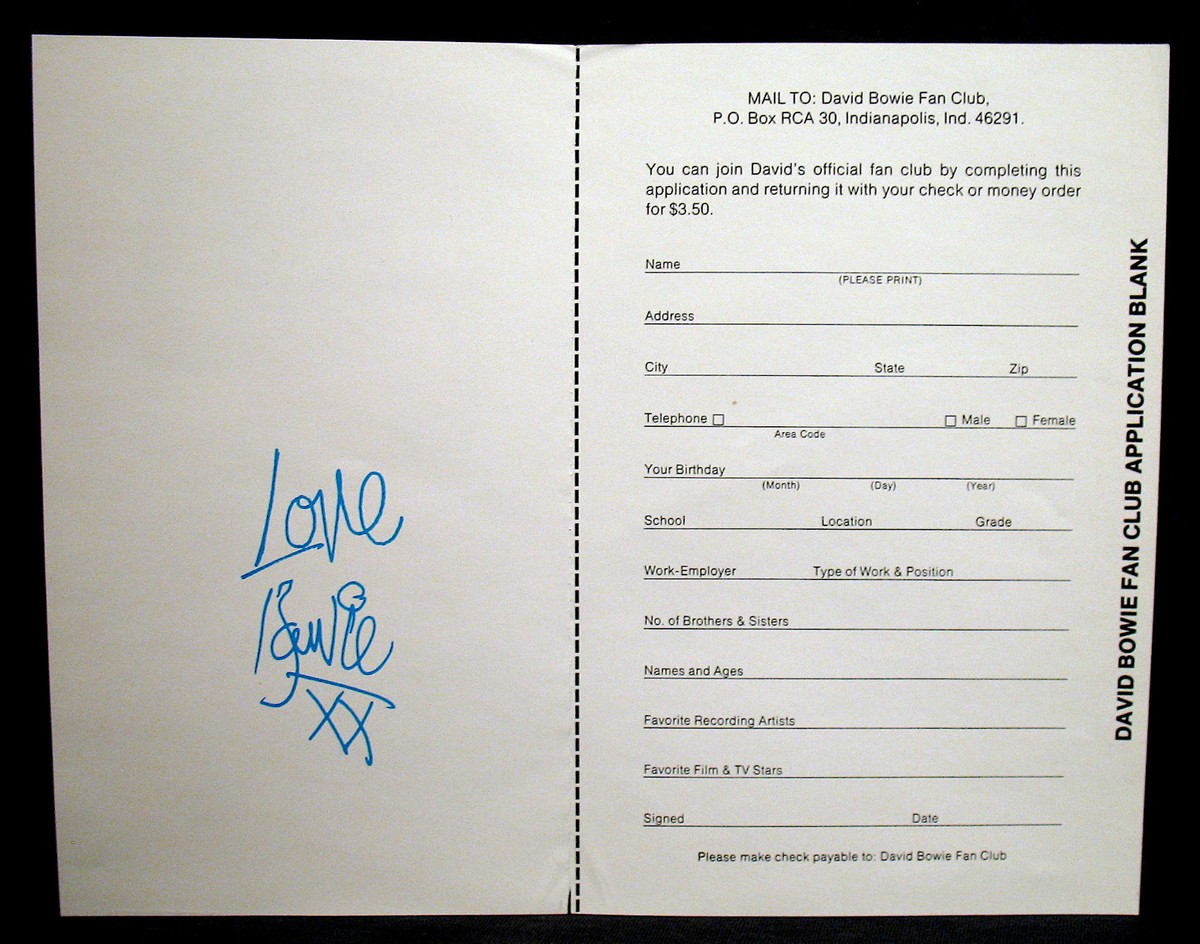 DAVID BOWIE-ALADDIN SANE-Rare Album With Fan Club Insert-RCA