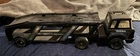 VINTAGE MIGHTY TONKA CAR CARRIER, 1981 #3991 BLACK, PRESSED STEEL, ONE YEAR ONLY