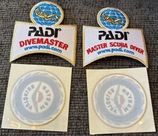PADI Divemaster 2 Patches 2 Stickers Professional Association Diving Scuba
