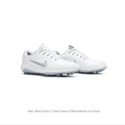 Nike Womens React Vapor2 Golf Shoes White/ 