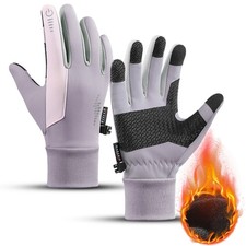 Winter Gloves Warmer Touchscreen Windproof Water Resistant Fleece Lining Gloves
