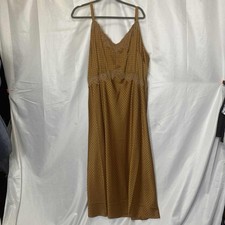 Torrid Women’s Tea Length Woven Jacquard Lace Trim Cami Dress 4X Gold Babydoll