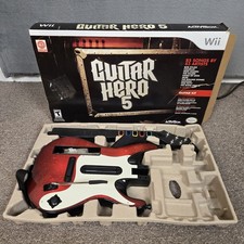 Guitar Hero 5 (Nintendo Wii, 2009) Guitar Bundle - NO Game