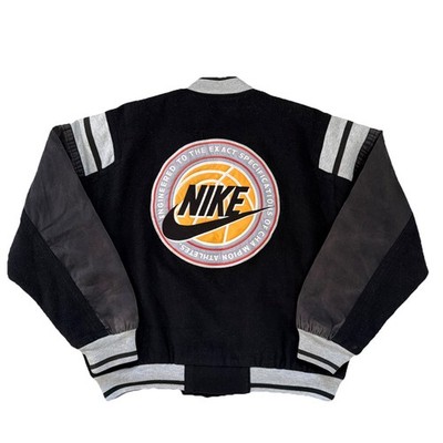 VTG Nike FORCE Jacket M Bomber Varsity Coat 90's BASKETBALL WOOL 1980s OG.