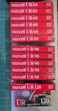 Mixed Lot Maxell UR 60, 90 ,120 Audio Cassette Tapes Of 12 Normal Bias SEALED