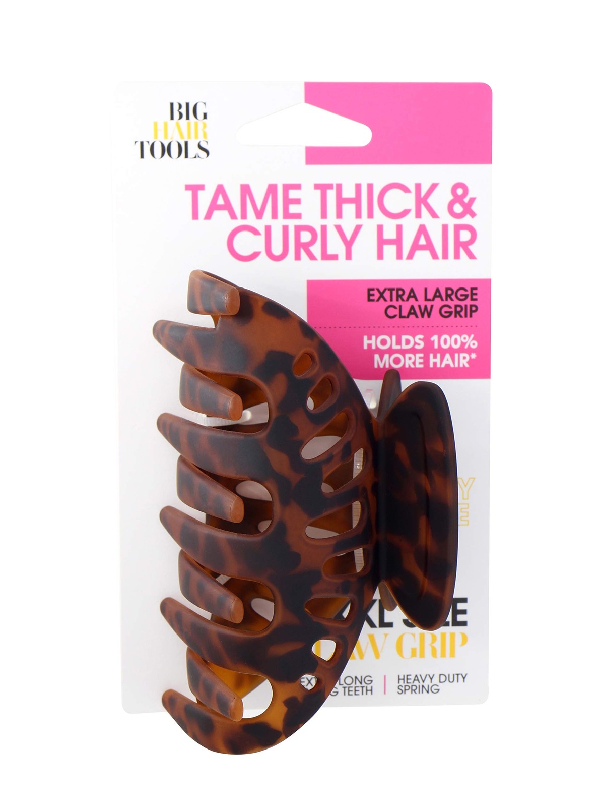 Big Hair Tools, XXL Size Claw Grip, Shell, 1 Pack 1 count (Pack of 1), Shell