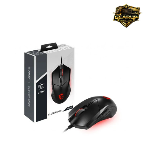 Wired MSI Gaming Mouse Optical Sensor 4200Dpi 6 Buttons Symmetrical Design