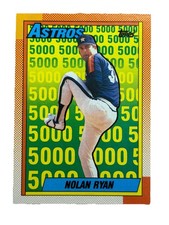 Excellent: Vintage 1990 topps Nolan Ryan Houston Astros Trading Card