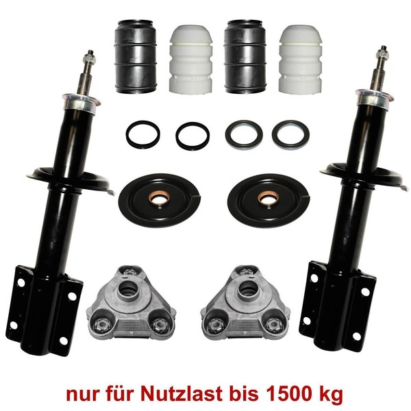 2 Gas StossdäMpfer U Federteller Domlager U Staubschutz Vorn FüR Fiat Ducato 244-image