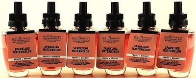 6 Bath & Body Works SPARKLING WATERMELON Home Wallflowers Fragrance Oil Refills