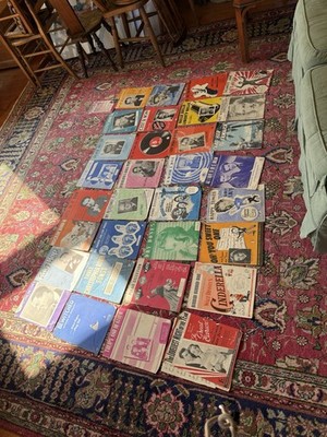 Vintage Klavier Noten Lot - 33 gemischte 30er-60er Jahre Liederbücher Sammler Konvolut