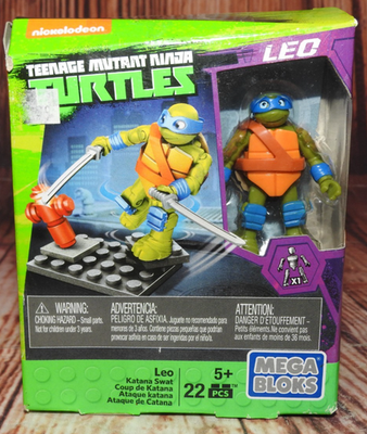 Mega Bloks Teenage Mutant Ninja Turtles Leo Katana Swat Building