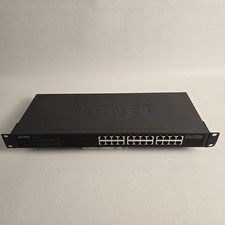Planet FNSW-2401+24Port 10/100TX Ethernet Switch Tested Clean RackEars,Fast Ship