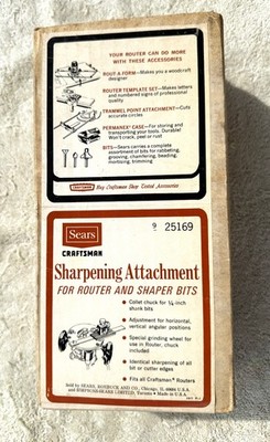 VINTAGE CRAFTSMAN SHARPENING ATTACHMENT NO. 9-25169