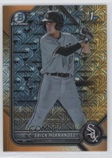 2022 Bowman Chrome Mega Box Orange Mojo Refractor 5/25 Erick Hernandez 0s55