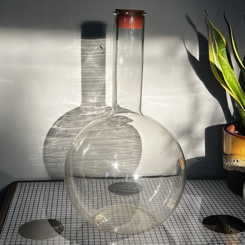 Huge Vintage JP Pyrex Glass Flat Bottom Laboratory Boiling Flask 10 Litres - Picture 12 of 13
