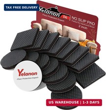 Non Slip Furniture Pads 16 pcs 2 Furniture Grippers Hardwood Floors, Non Ski...