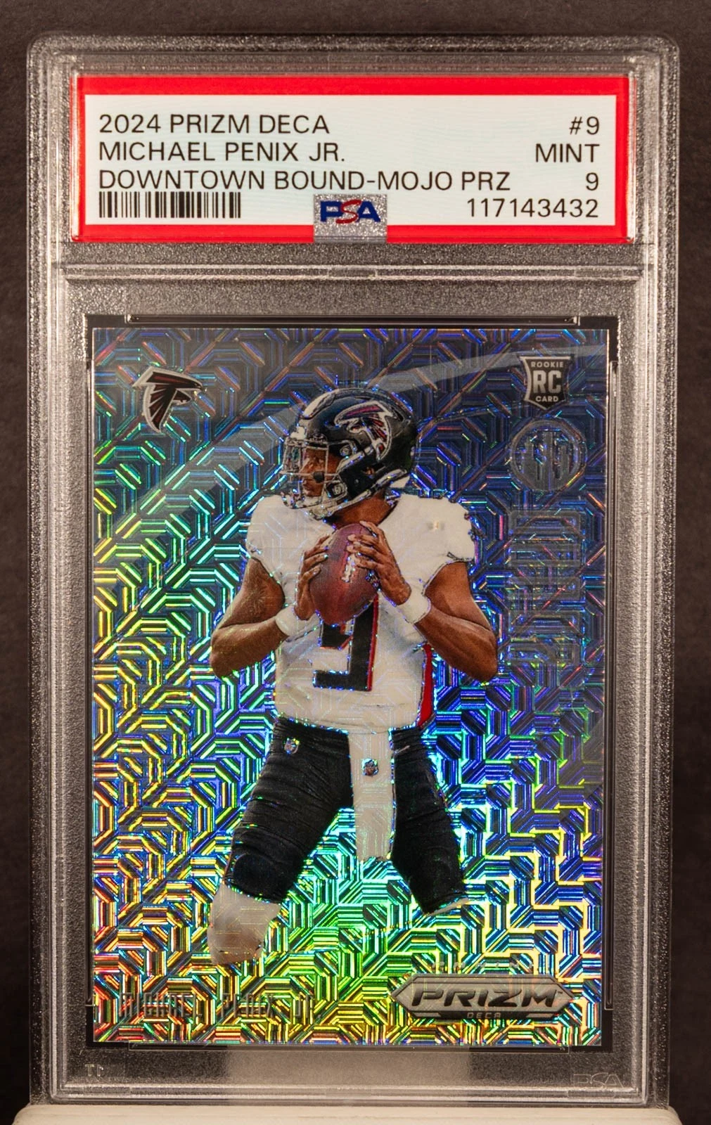 Michael Penix Panini Prizm Deca Downtown Bound #9 Mojo Prizm