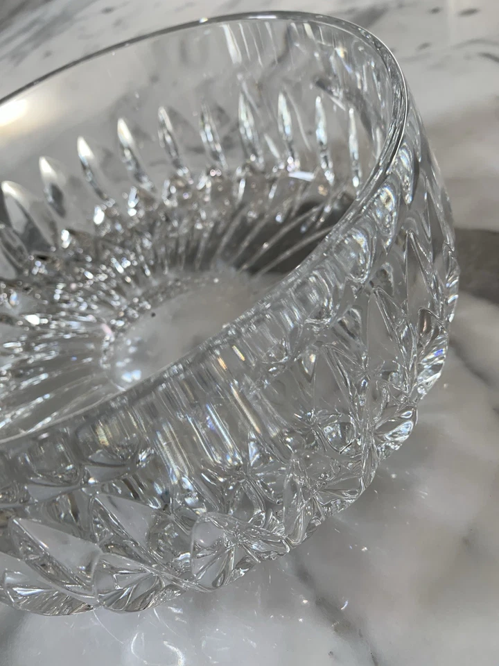 GORHAM Althea Cut Full Lead Crystal Bowl 7.5" Discontinued 1980s - Image 4 of 4