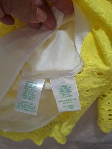 LILLY PULITZER Yellow Floral Eyelet 3/4 Bell Slleves Size 6 - Bild 6 von 10