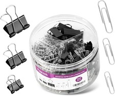 Binder Clips Paper Clips 360 Pcs Assorted Sizes Paper Clamps Paperwork Office