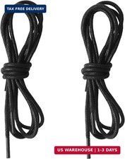 2 Pairs Waxed round Shoelaces, 2.5Mm Classic Oxford Shoe Laces for Formal Dress