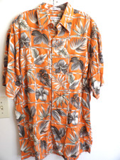 Pierre Cardin Men's Rayon Short Sleeve Hawaiian Shirt Size Medium
