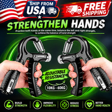 Hand Grip Strength Power Trainer Gripper Strengthener Adjustable Gym ExerciserVi