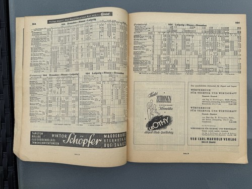 Taschenfahrplan Reichsbahndirektion Magdeburg Sommer 1955 - Bild 6 von 9