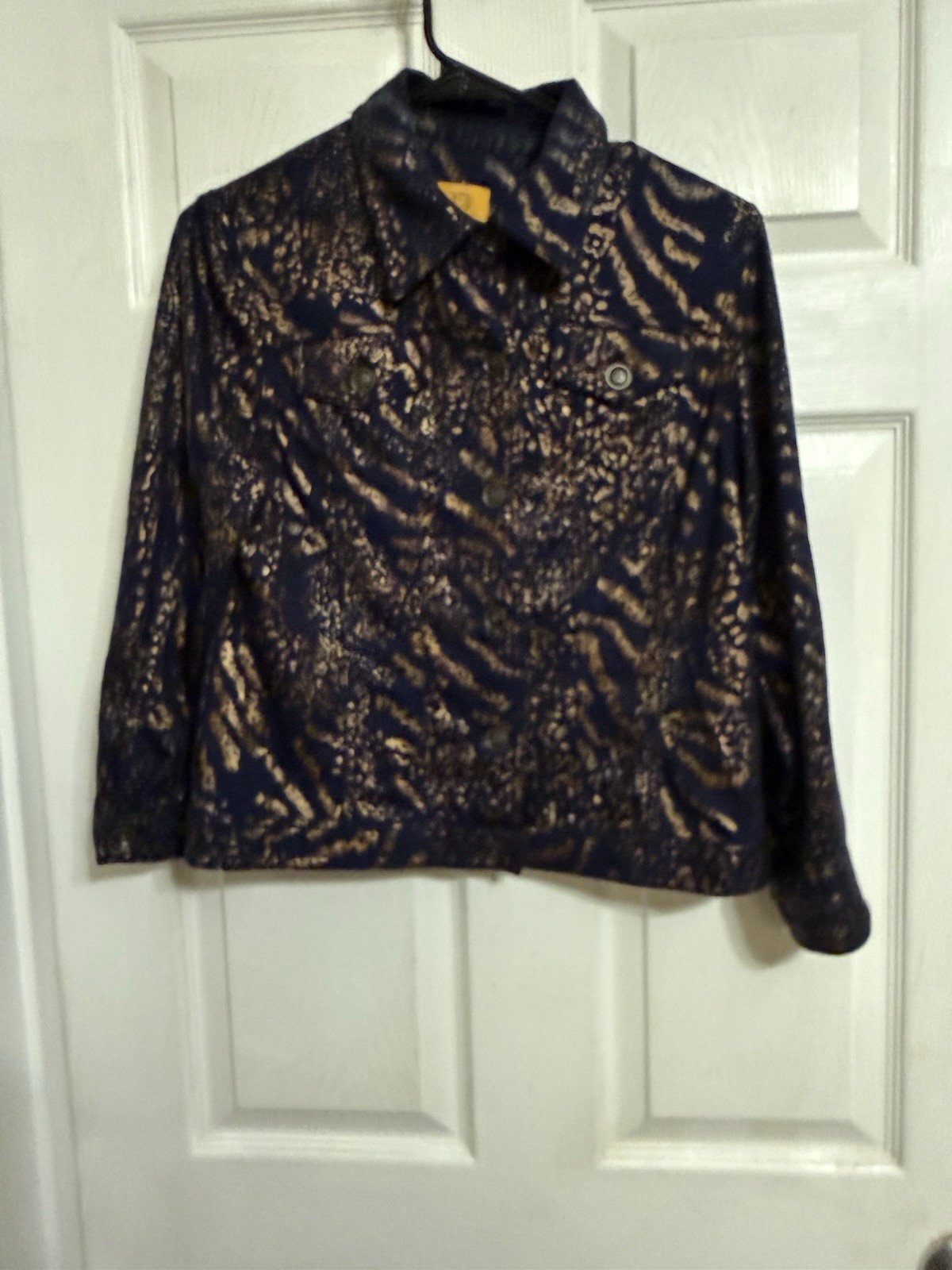 ruby rd jacket 10 blue and gold - image 1