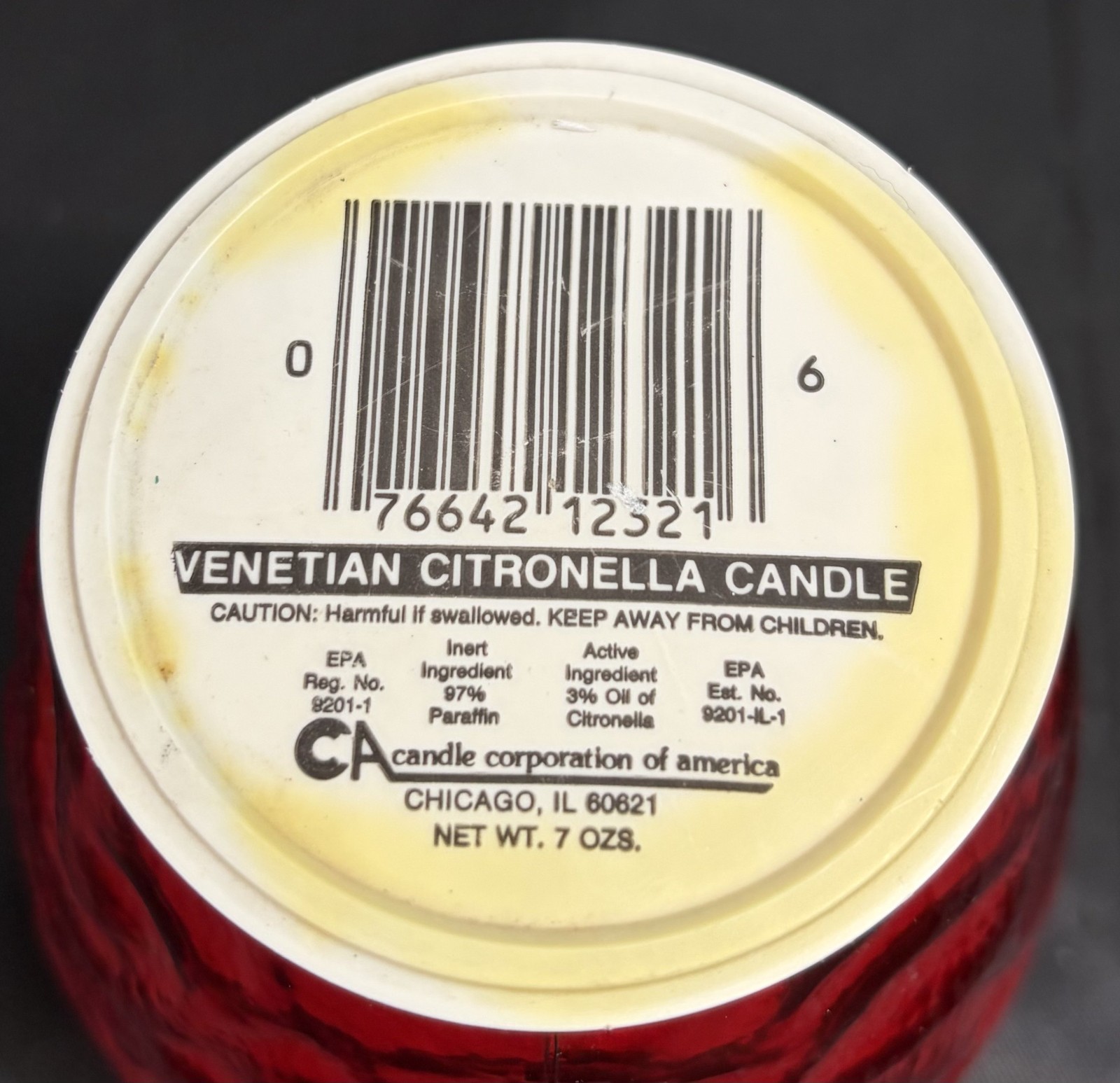 Vintage Original Authentic 1980's Red Lowboy Citronella Candle NEW Cool Retro - second product detail image