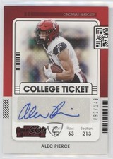 2022 Chronicles Draft Picks Contenders College Ticket Red Alec Pierce Auto 0c3