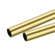 Brass Round Tube 18mm OD 1mm Wall Thickness 200mm Length Pipe Tubing 2 Pcs